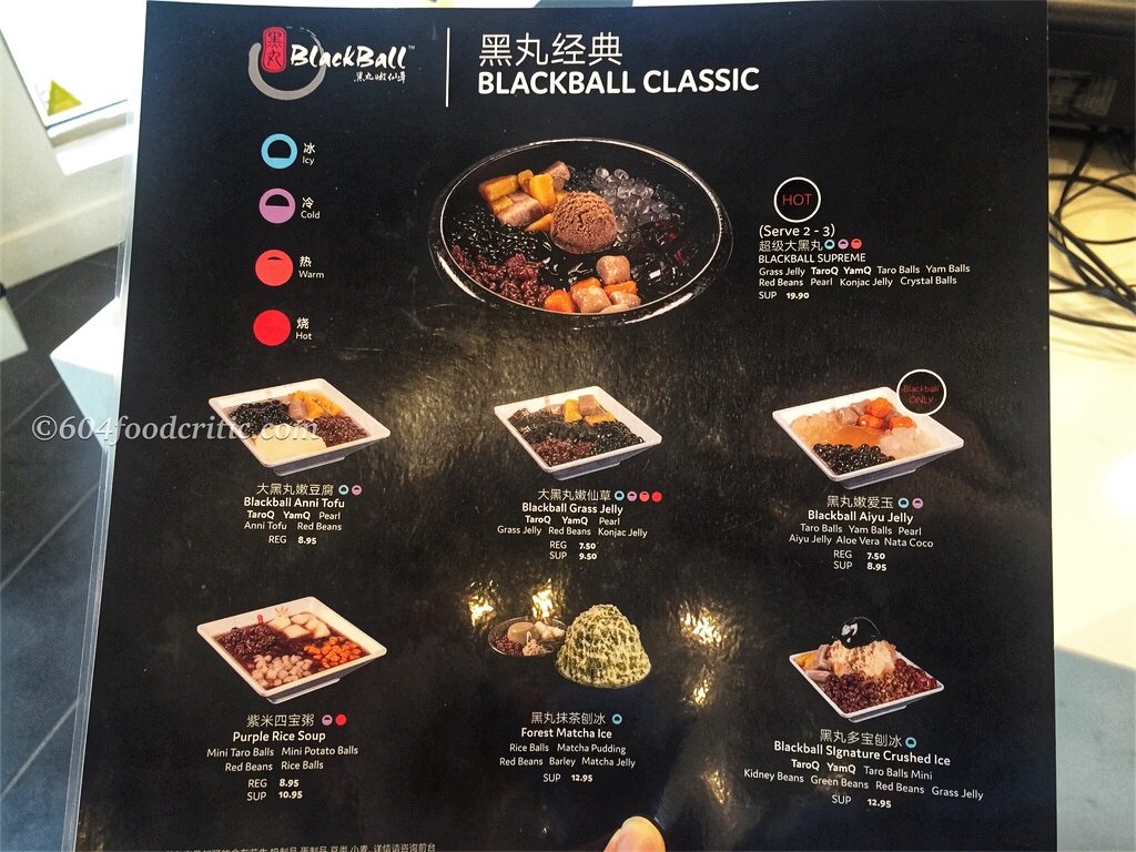 BlackBall Taiwanese Dessert Menu 1