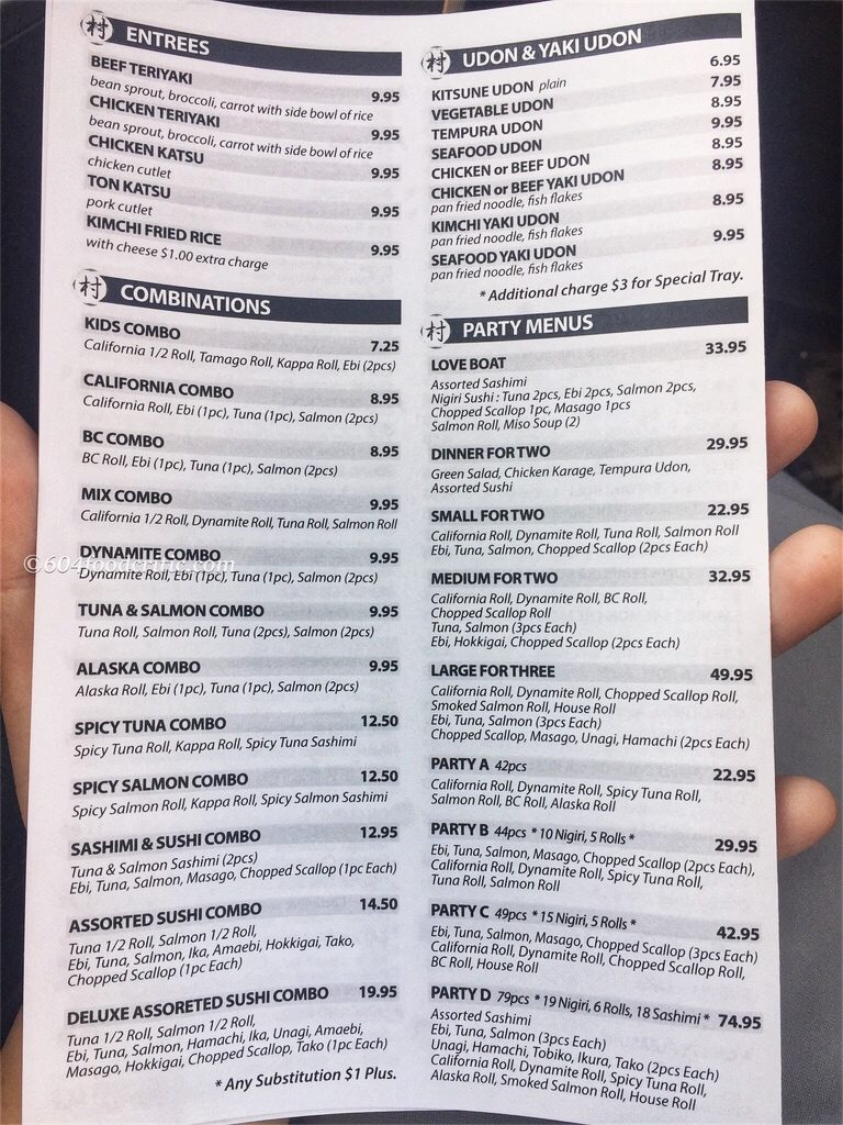 Sushi Mura Menu 3