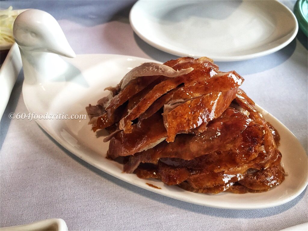 Chang An Restaurant Best Chinese fine dining in Vancouver Chang'an Roasted Duck sliced