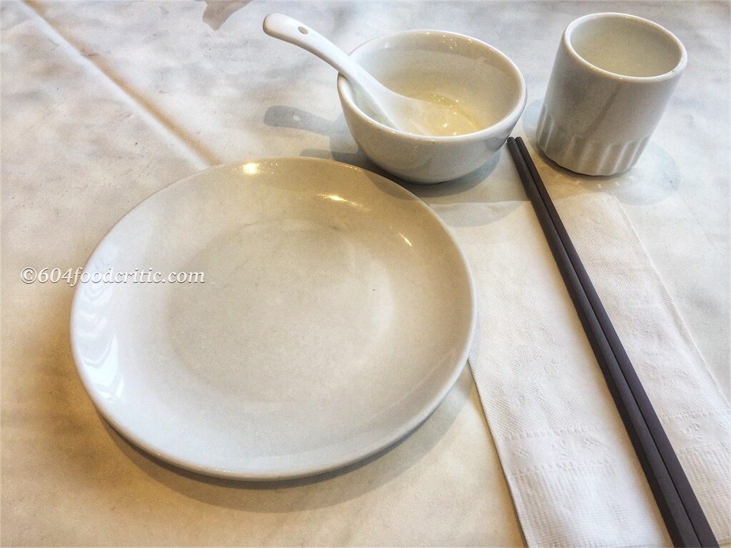 Dim Sum at Lee Garden Seafood Restaurant in Burnaby Tableware