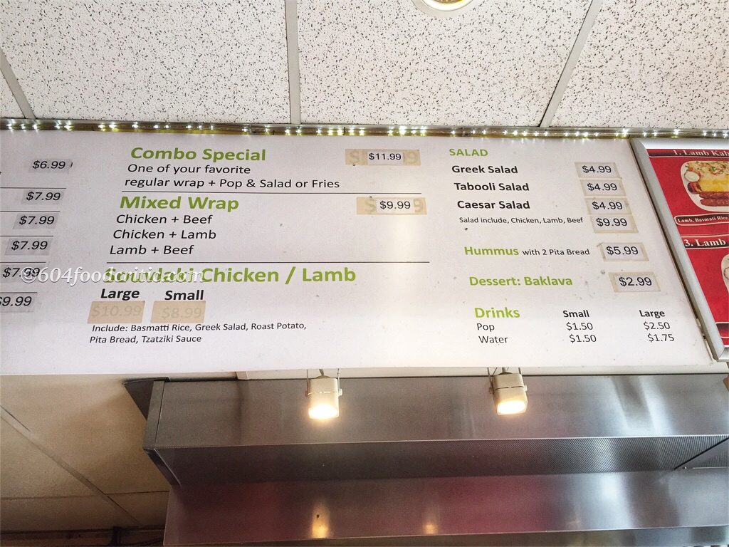 Donair Spot Lebanese Restaurant in Vancouver Menu 2