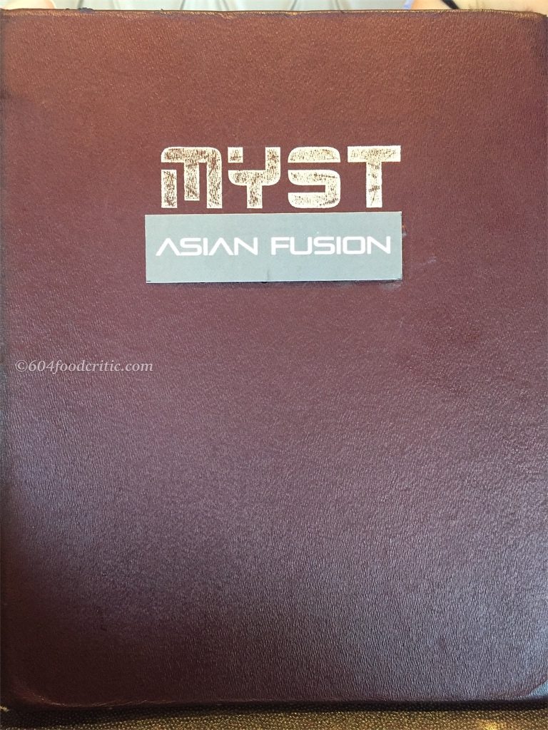 Myst Asian Fusion Restaurant Taiwanese Restaurant in Burnaby Menu 01