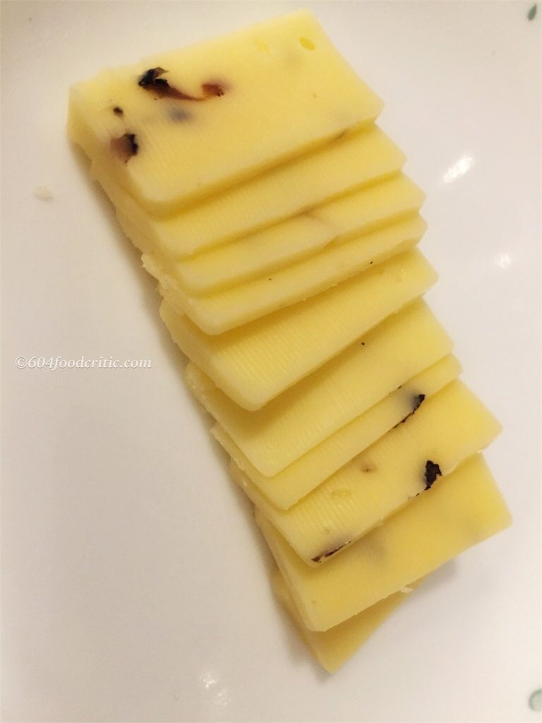 Truffle Gouda from Whole Foods Market sliced