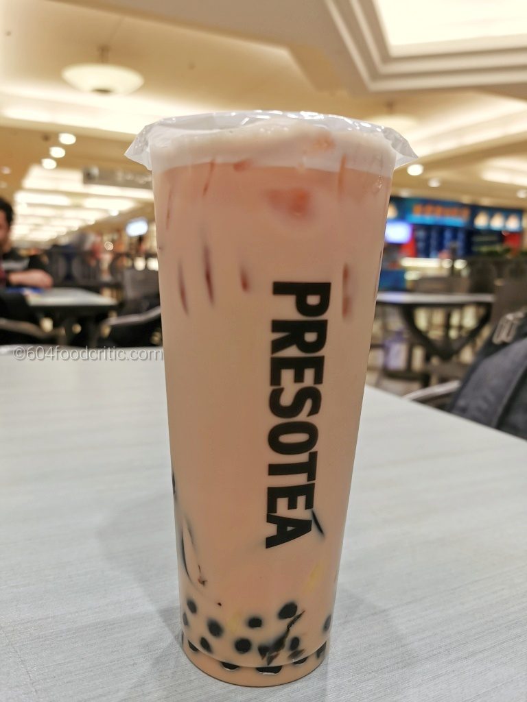 Presotea Bubble Tea Stand in Oakridge Food Court Milk Tea Triple Combo