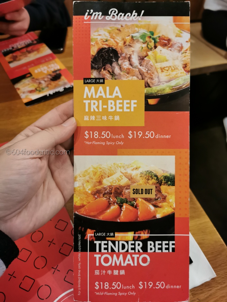 Boiling Point menu