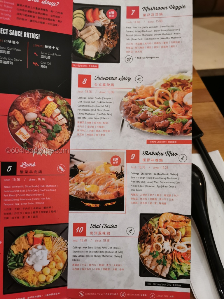 Boiling Point menu