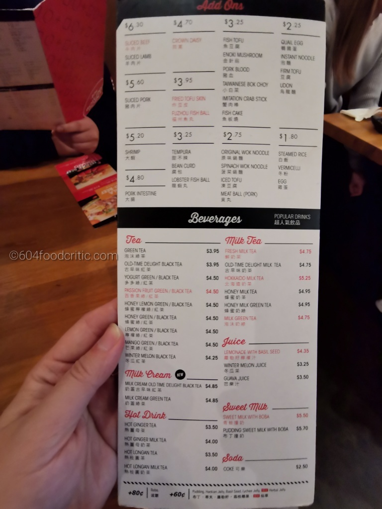 Boiling Point menu