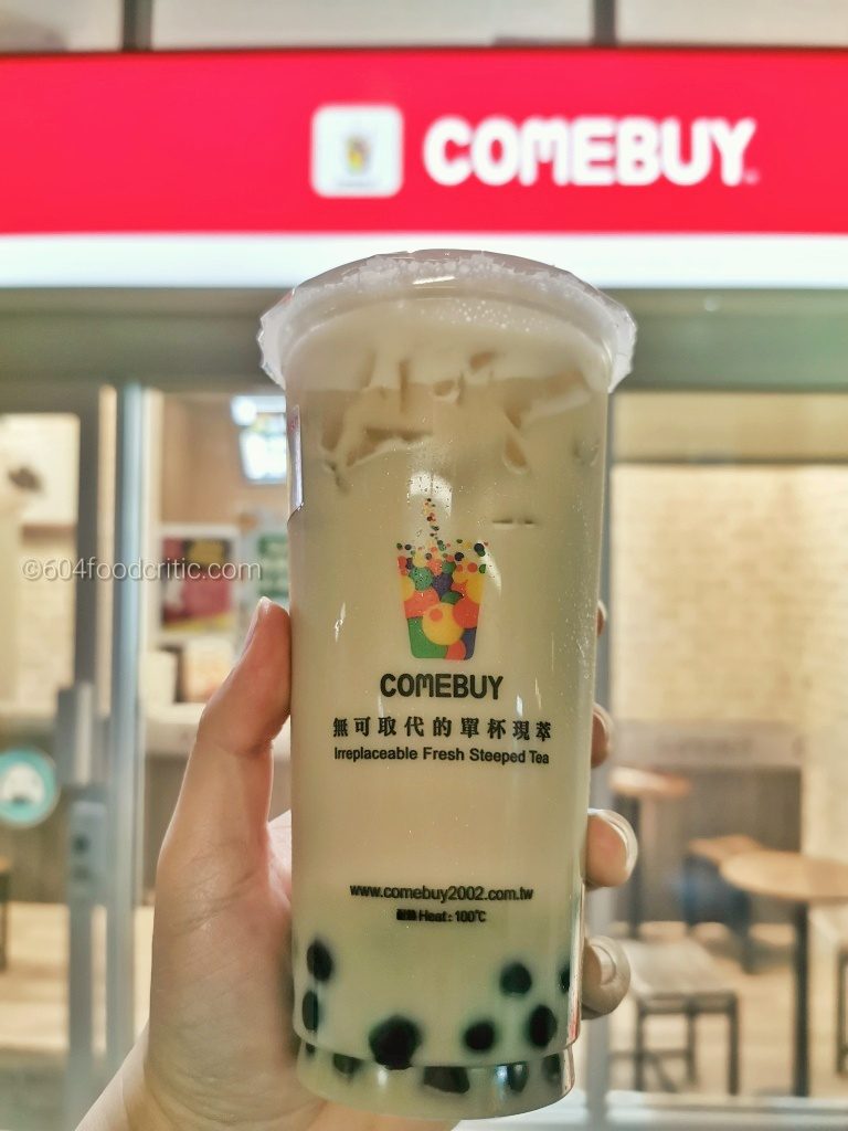 Comebuy Bubble Tea roasted oolong latte with pearls