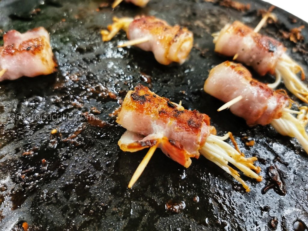 Tanlu Grill authentic charcoal barbeque Bacon Wrapped Enoki Mushroom