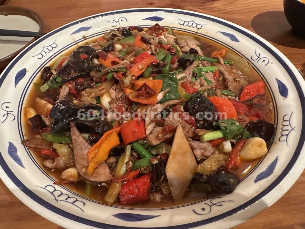 Stir-fried pork kidney and liver with chili at Cheng Du Street Food