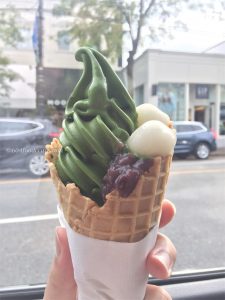 Nana's Green Tea Matcha soft cream with Shiratama Azuki