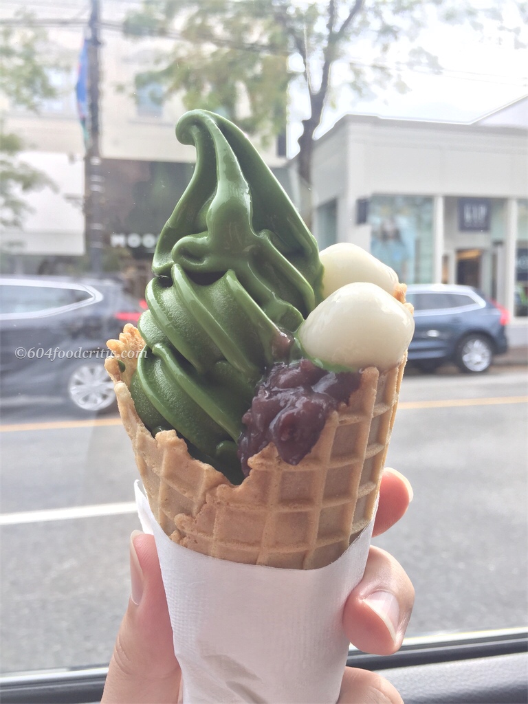 Nana's Green Tea Matcha soft cream with Shiratama Azuki