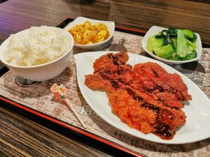 Pearl Castle Cafe Fried red-fermented pork with rice