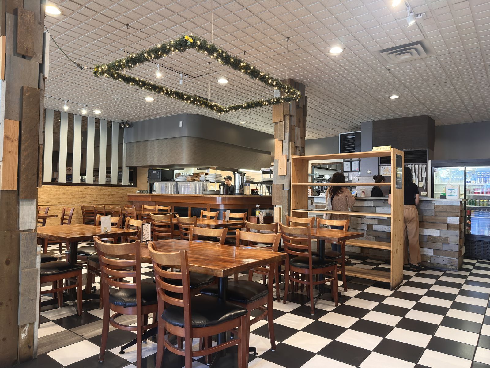 Good Sushi counter and open kitchen