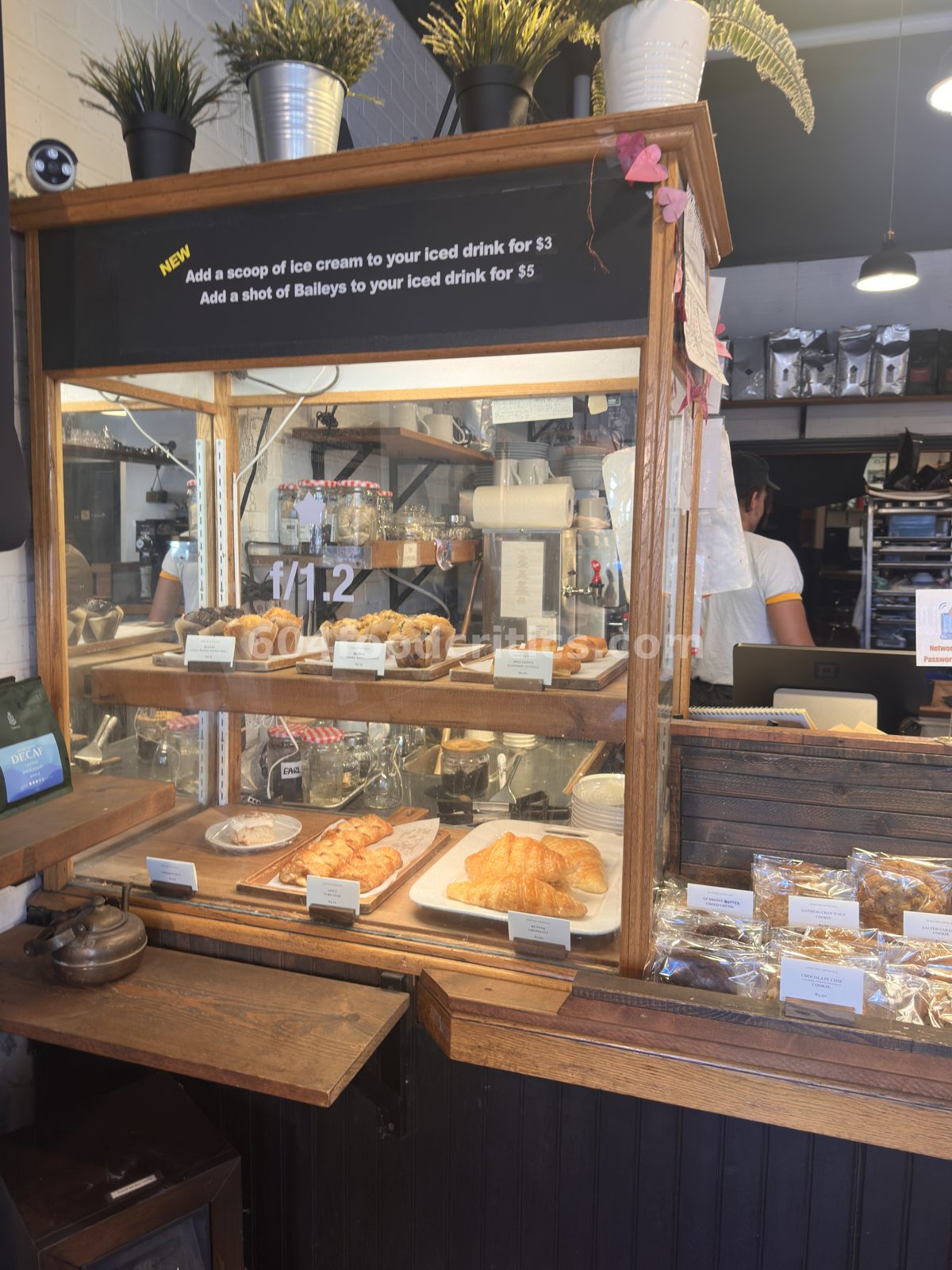 Pastry display case at Aperture Coffee Bar