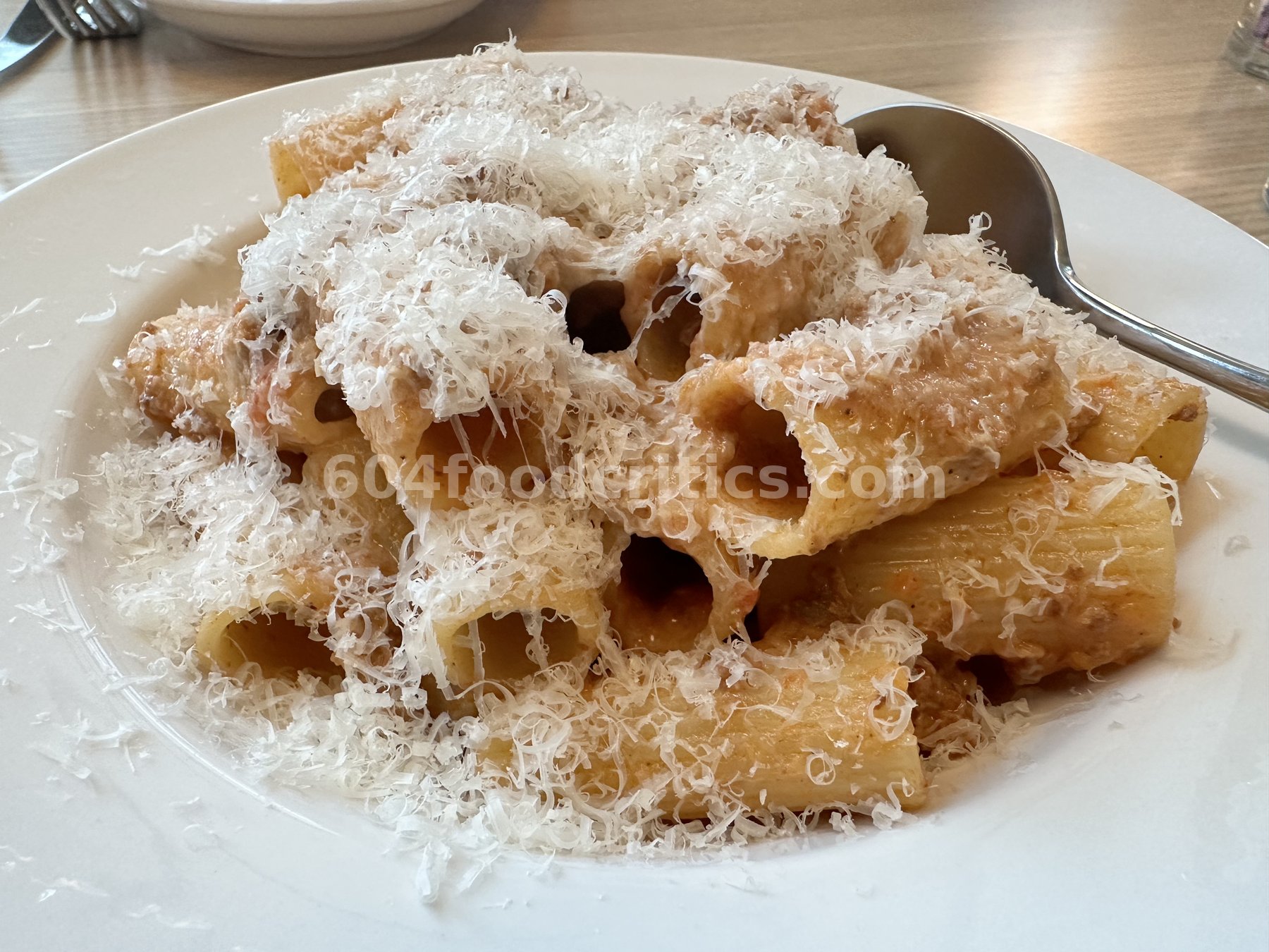 Rigatoni Bolognese ($24) with lots of parmigiano