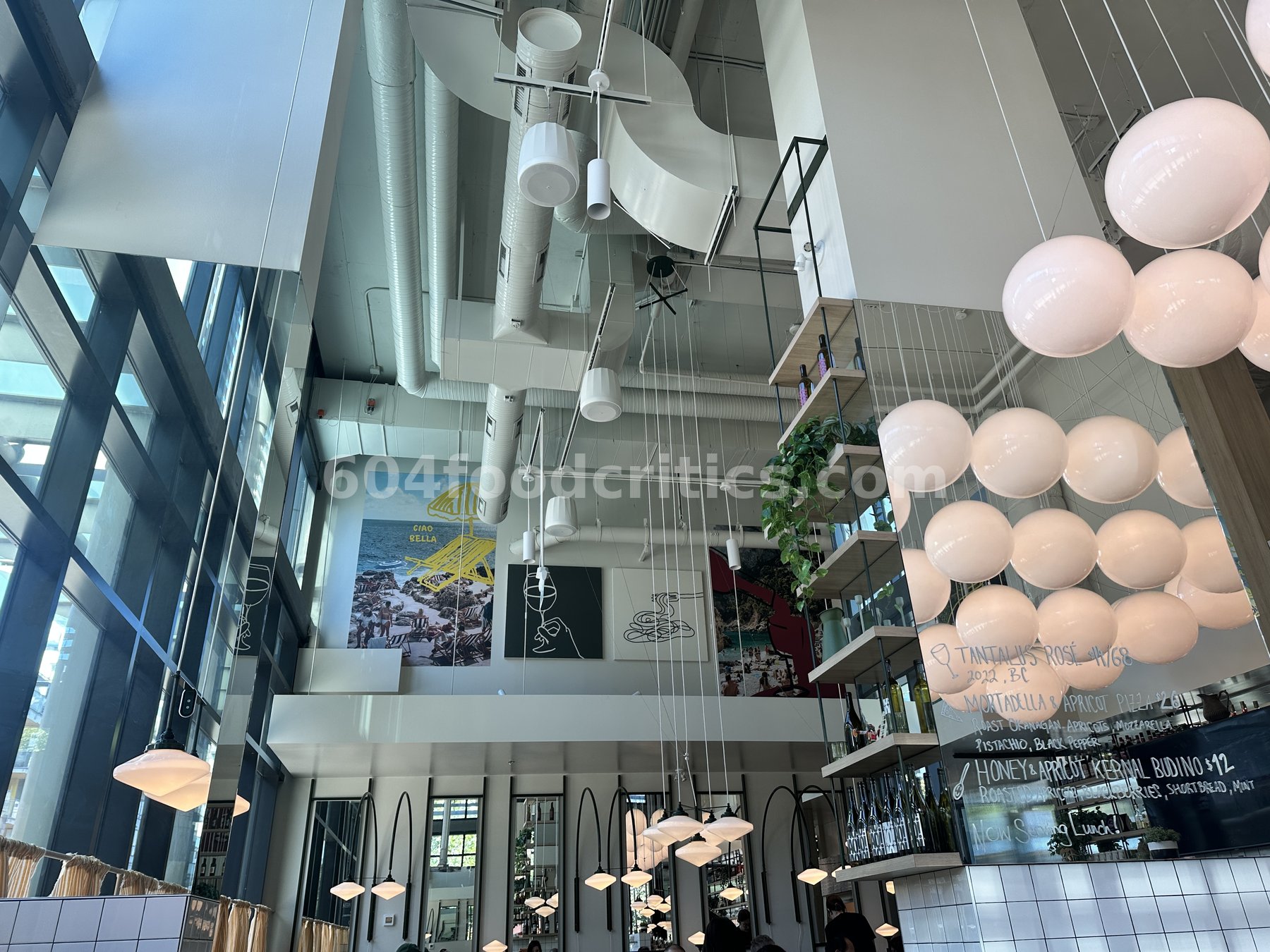 High ceilings and lots of glass