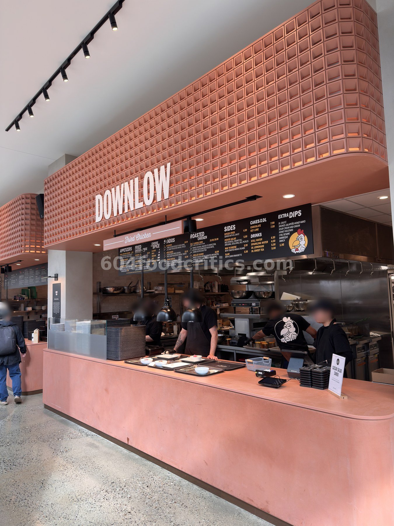 DownLow Chicken counter and menu board at Time Out Market, Oakridge Park